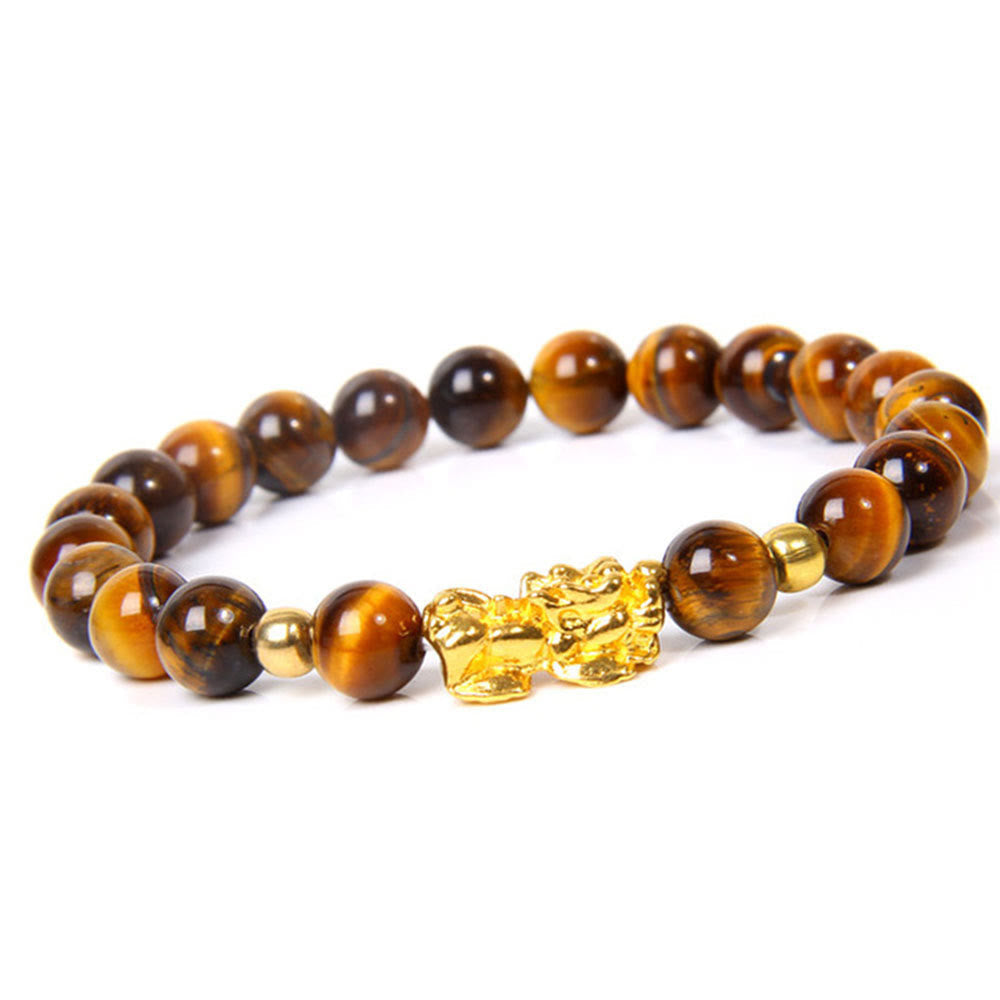 Fortune Jewel FengShui Lucky Pixiu Obsidian Wealth Bracelet