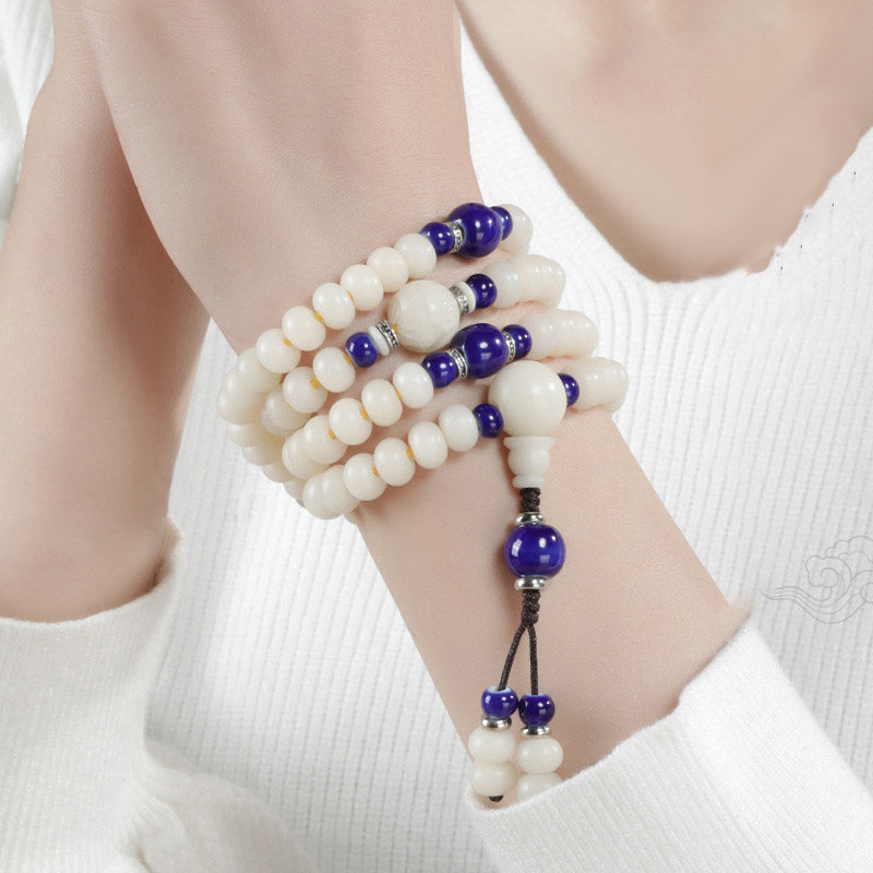 Fortune Jewel Bodhi Seed Bead Lotus Blessing Charm Bracelet