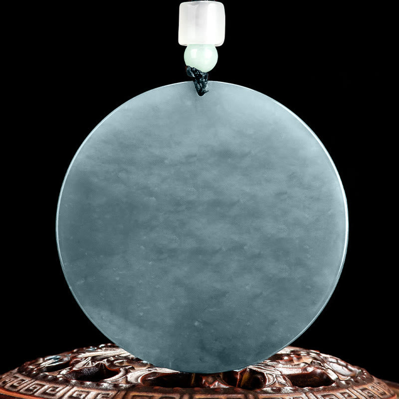Fortune Jewel Kwan Yin Avalokitesvara Jade Abundance String Necklace Pendant Fortune Jewel