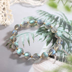 Fortune Jewel 14k Gold Plated Natural Moonstone Healing Love Bracelet