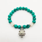 Fortune Jewel Tibetan Turquoise Glowstone Luminous Bead Lotus Protection Bracelet