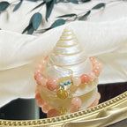 Fortune Jewel Natural Orange Stone Turquoise Fu Character Charm Luck Fortune Bracelet