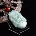 Fortune Jewel Natural Jade 12 Chinese Zodiac Sucess Pendant Necklace Fortune Jewel