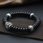 Fortune Jewel Natural Tibetan Coconut Shell Om Mani Padme Hum Positive Bracelet