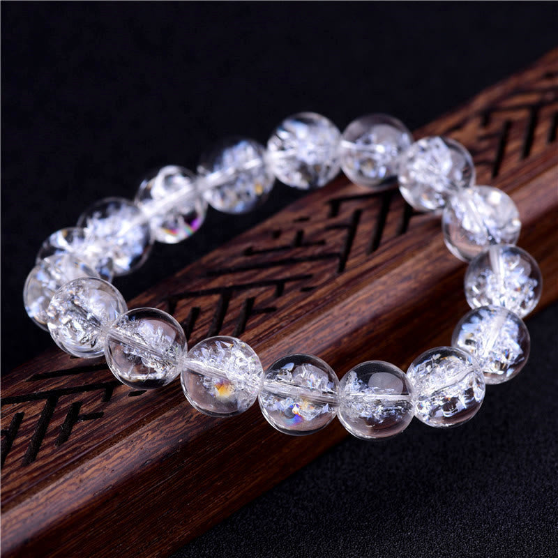 Fortune Jewel Natural White Crystal Protection Healing Bracelet