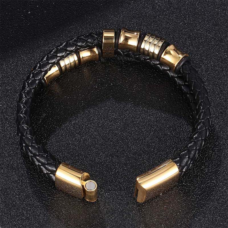 Fortune Jewel Layered Leather Weave Fortune Bracelet