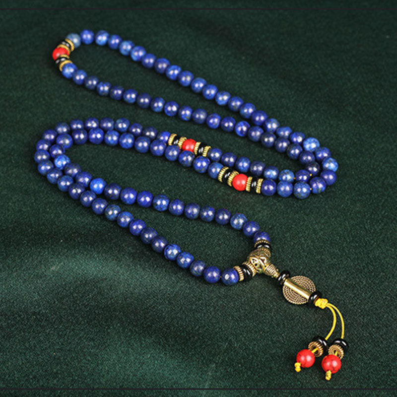 Fortune Jewel Tibetan Mala Lapis Lazuli Lazurite Positive Bracelet