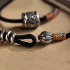 Fortune Jewel Tibetan Om Mani Padme Hum Carved Amulet Double Wrap Bracelet