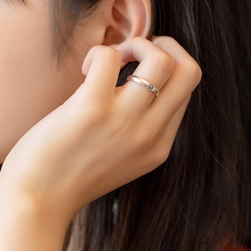 Fortune Jewel 925 Sterling Silver Chinese Zodiac Natal Buddha Blessing Couple Ring