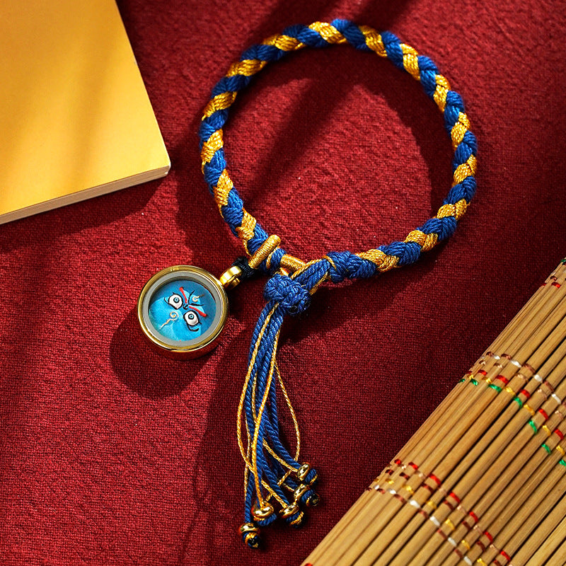 Fortune Jewel Handmade Tibetan Five God Of Wealth Dragon Scale Rope Luck Braid Bracelet