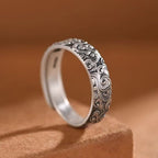 Fortune Jewel Vintage Auspicious Clouds Pattern Luck Ring