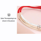 Fortune Jewel 925 Sterling Silver Red String Layered Braid Bracelet - Fortune Jewel