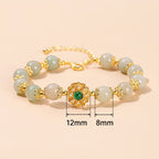 Fortune Jewel Natural Jade Prosperity Bead Chain Bracelet