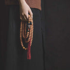 Fortune Jewel 108 Mala Beads Bodhi Seed Dzi Bead Peace Tassel Bracelet