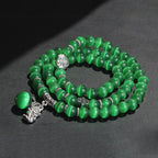 Fortune Jewel Cat Eye PiXiu Support Triple Wrap Bracelet