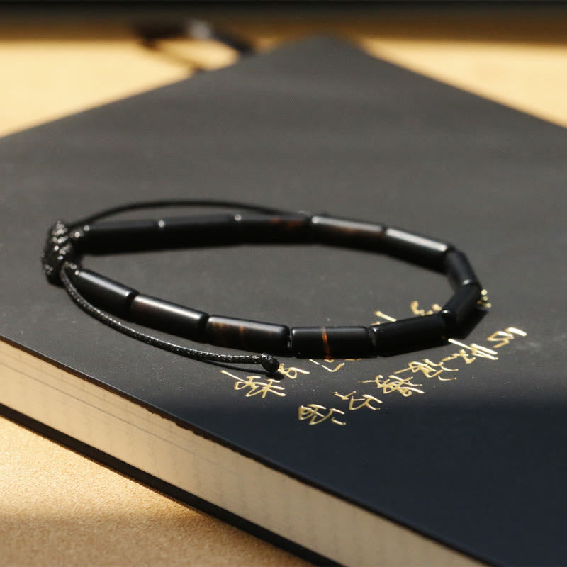 Fortune Jewel Black Onyx Bead Support Protection Bracelet