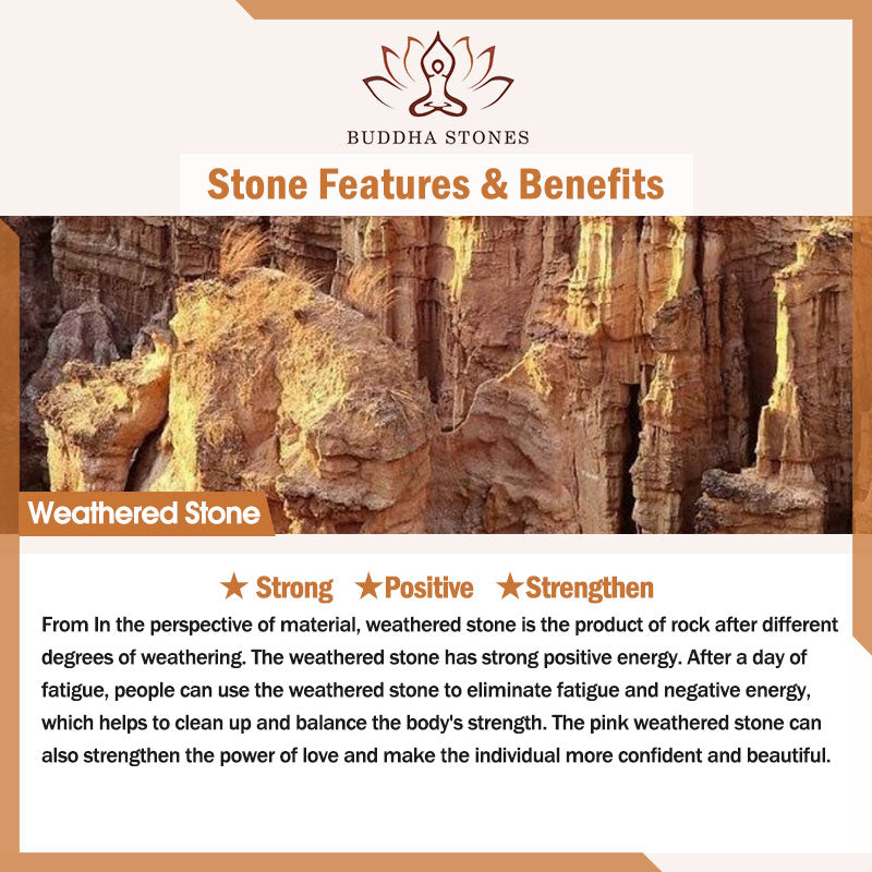Fortune Jewel Weathered Stone Om Mani Padme Hum Strengthen Bracelet