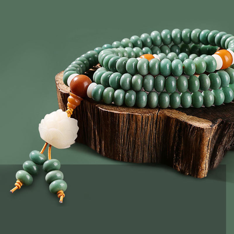 Fortune Jewel Lotus Cyan Bodhi Seed Success Bracelet Fortune Jewel