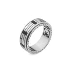 Fortune Jewel Bagua Yin Yang Titanium Steel Balance Rotatable Ring Fortune Jewel