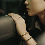 Fortune Jewel Vintage Lava Rock Copper Support Bracelet