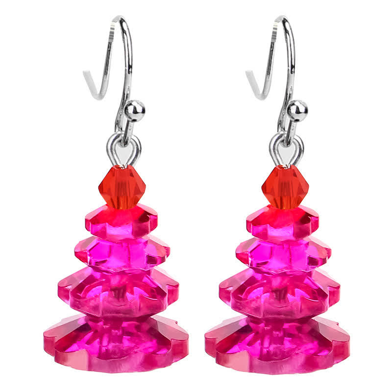 Fortune Jewel Various Crystals Christmas Tree Amethyst Peace Healing Drop Earrings