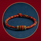 Fortune Jewel Tibet Handmade Chinese Zodiac Natal Buddha Luck Strength Braided String Bracelet
