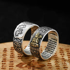 Fortune Jewel Chinese Zodiac Natal Buddha Wealth Luck Adjustable Ring Fortune Jewel