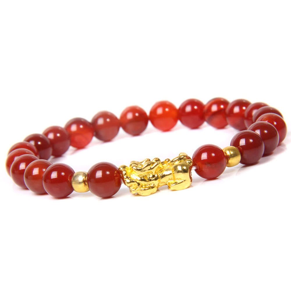 Fortune Jewel FengShui Lucky Pixiu Obsidian Wealth Bracelet