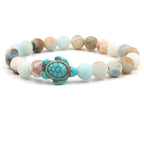 Fortune Jewel Natural Stone Sea Turtle Turquoise Blessing Bracelet