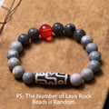 Fortune Jewel Tibetan Nine-Eye Dzi Bead Picasso Jasper Positive Bracelet