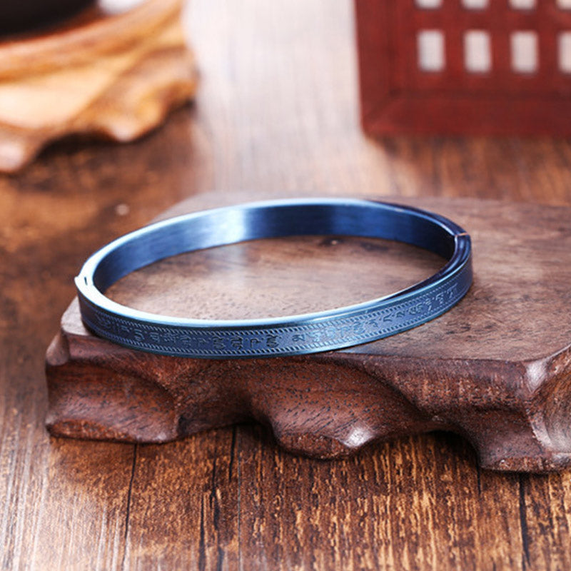 Fortune Jewel Titanium Steel Blessing Bracelet Bangle