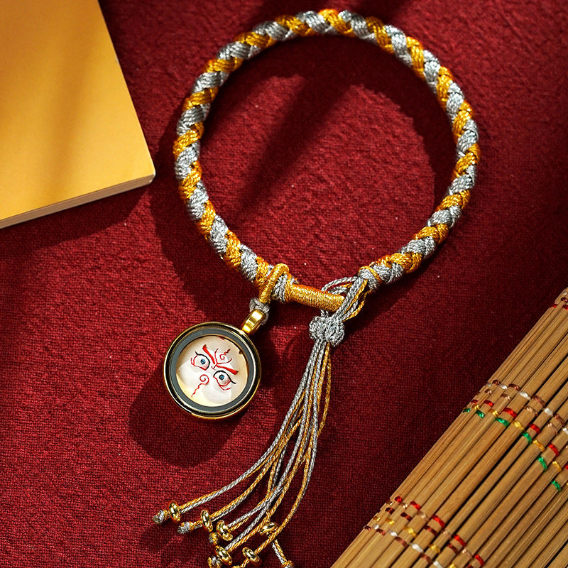 Fortune Jewel Handmade Tibetan Five God Of Wealth Dragon Scale Rope Luck Braid Bracelet