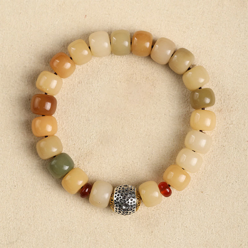 Fortune Jewel Natural Bodhi Seed The Lord of the Corpse Forest Om Mani Padme Hum Wisdom Bracelet