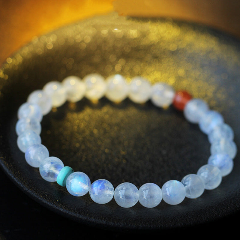 Fortune Jewel Moonstone Calm Healing Positive Bracelet
