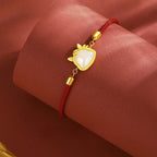Women’s S925 Silver Hetian Jade Cute Horse Red String Bracelet, 2026 Year of the Horse Jewelry