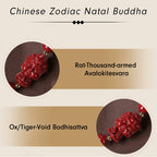 Fortune Jewel Chinese Zodiac Natal Buddha Cinnabar Amulet Blessing String Bracelet