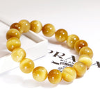 Fortune Jewel  Anxiety Stress Healing Crystal Tiger Eye Bead Bracelet