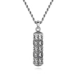 Fortune Jewel Om Mani Padme Hum Swastika Twisted Chain Wisdom Necklace Pendant