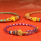 Fortune Jewel Handmade Dunhuang Colorful Rope Protection Braid String Bracelet