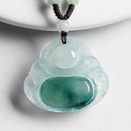 Fortune Jewel Cyan Jade Luck Necklace Pendant Fortune Jewel