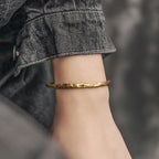 Fortune Jewel Tibetan Bump Texture Copper Luck Cuff Bracelet Bangle