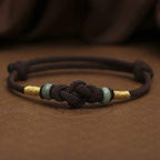 Fortune Jewel Red String Jade Luck Fortune Knot Braided Couple Bracelet