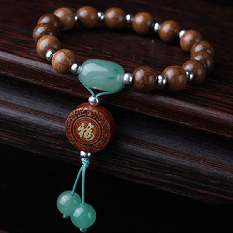 Fortune Jewel Abelia Biflora Wood Happiness Protection Bracelet