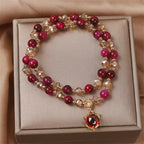Fortune Jewel Red Tiger Eye Fox Protection Double Wrap Bracelet