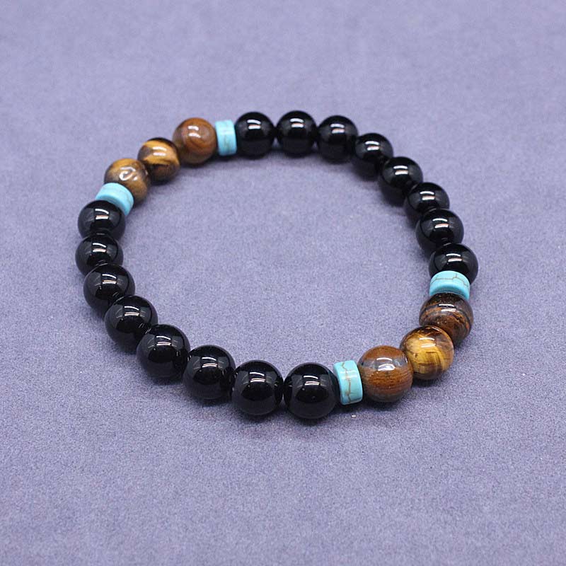 Fortune Jewel Tibetan Black Onyx Peaceful Mala Set