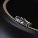 Fortune Jewel 925 Sterling Silver Auspicious Clouds Engraved Ring