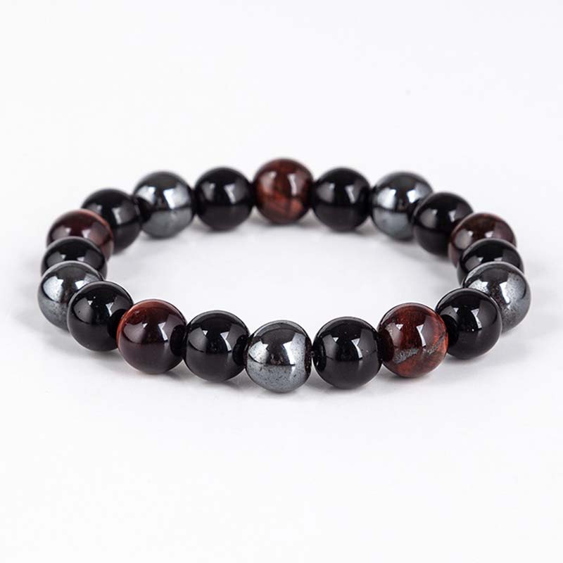 Fortune Jewel Tibetan Tiger's Eye Bracelet Necklace Set