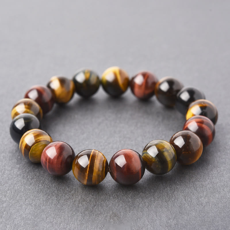 Fortune Jewel Natural Tiger Eye Positive Protection Bracelet