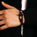 Fortune Jewel Simple Design Luck Stainless Steel Buckle Bracelet