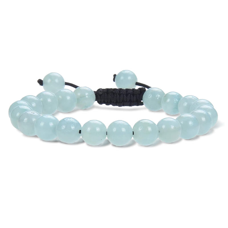 Fortune Jewel Natural Healing Power Gemstone Crystal Beads Unisex Adjustable Macrame Bracelet